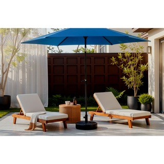 Sunvega 15-Foot Rectangular Outdoor Umbrella with Crank for Patio and Garden