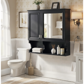 Sunvega 30 Inch Wall Mounted Mirror Medicine Cabinet with Adjustable Shelf