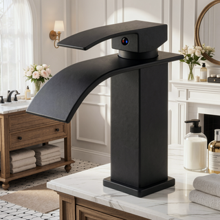 Sunvega Single Hole Bathroom Faucet with Ceramic Cartridge in Brushed Nickel