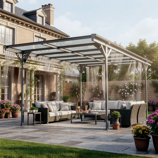 Sunvega 16x10 FT Outdoor Carport with Aluminum Alloy Frame and Polycarbonate Panels