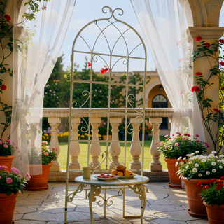 Sunvega Easy to Assemble 86.7 x 19.7 Inch Metal Garden Trellis for Climbing Plants