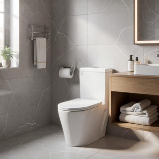 Sunvega Two-Piece Toilet with Tornado Flush 1.28 GPF Elongated Comfort Height Bowl