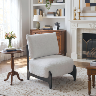 Sunvega Modern Solid Wood Leisure Chair with Soft Seat and Backrest for Living Room or Bedroom