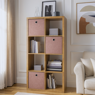 Sunvega 8-Cube Storage Organizer with Open Back Shelves for Home Office