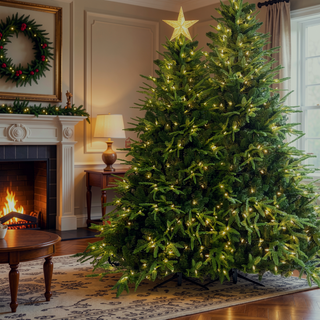 Sunvega 4ft Pre-Lit Artificial Christmas Tree with 150 Warm White Incandescent Lights