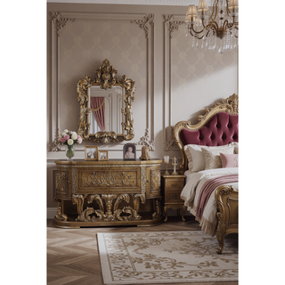 Sunvega Transitional Brown and Gold Finish Resin Mirror Without Beveled Edge