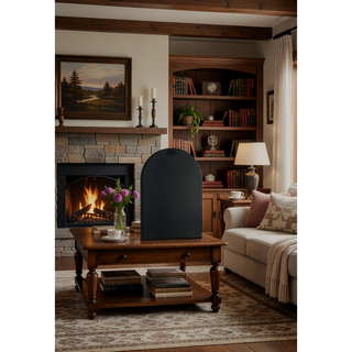 Sunvega 20x30 Inch Black Arched Wall Mirror with Anti-Rust Aluminum Frame