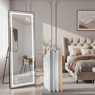 Sunvega 64x21 Inch Full Length Vertical LED Mirror with Bracket and Dimming