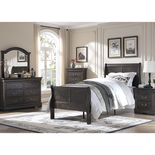 Sunvega Dark Gray Square Mirror with Wood Frame and Composite Construction for Wall Decor