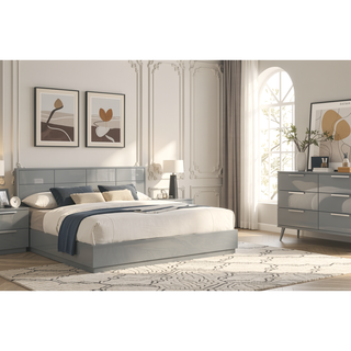 Sunvega Lacquer Frame Mirror with Integrated LED Lighting for Modern Decor