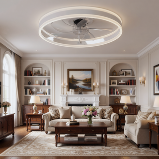 Sunvega Dimmable LED Ceiling Fan with Light for Modern Bedroom Living Room