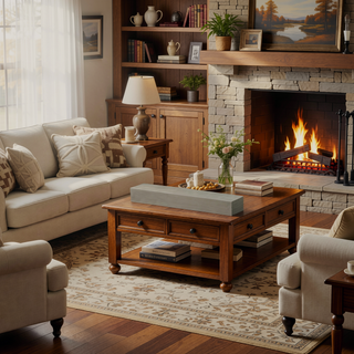 Sunvega Fir Wood Wall Mounted Fireplace Mantel Shelf with Flat Surface for Home Decor