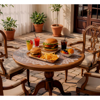 Sunvega Reversible Outdoor Rug with Protective Coating and Strap Stakes for Patio