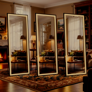 Sunvega Super Bright Dimmable LED Full Length Mirror with Shatterproof HD Glass