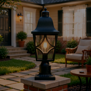 Sunvega Outdoor Post Light Fixture with Waterproof Aluminum Housing and Glass