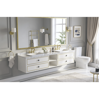 Sunvega Metal Framed Rectangle Bathroom Mirror with Anti-Rust Frame and Clear Reflection