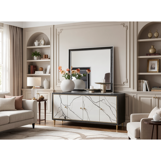 Sunvega Sleek Silver Finish Nightstand With Integrated Speaker and Cooler