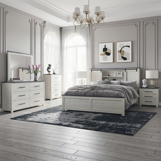 Sunvega Dark Top Finish Nightstand with Spacious Drawers and Block Style Feet