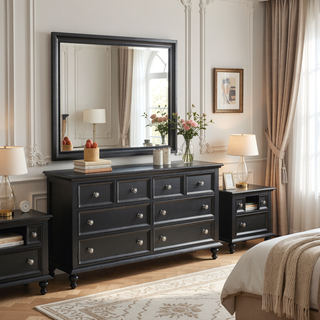 Sunvega Dark Brown Tufted Polyurethane Upholstered King Size Bed Frame