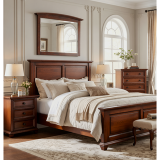 Sunvega Dark Brown Tufted Polyurethane Upholstered King Size Bed Frame