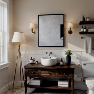 Sunvega 32-inch Aluminum Silver Bathroom Mirror with Durable Frame and Sleek Finish