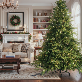 Sunvega 4ft Pre-Lit Artificial Christmas Tree with 150 Warm White Incandescent Lights