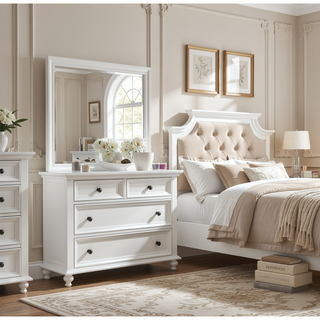 Sunvega Chic Nightstand with Textured Surface and Jewelry Drawer for Bedroom