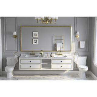 Sunvega Metal Framed Rectangle Bathroom Mirror with Anti-Rust Frame and Clear Reflection