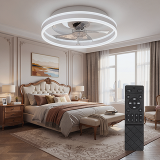 Sunvega Dimmable LED Ceiling Fan with Light for Modern Bedroom Living Room