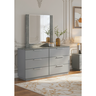 Sunvega Lacquer Frame Mirror with Integrated LED Lighting for Modern Decor