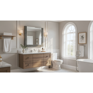 Sunvega Lacquer Frame Mirror with Integrated LED Lighting for Modern Decor
