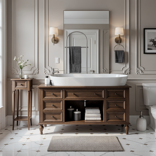 Sunvega Dimmable 5-Light LED Vanity Fixture with 360° Rotatable Design for Bathroom