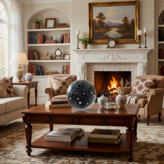 Sunvega 48-Inch Realistic Resin Wall-Mounted Moon Light with Dimmable LED and Remote