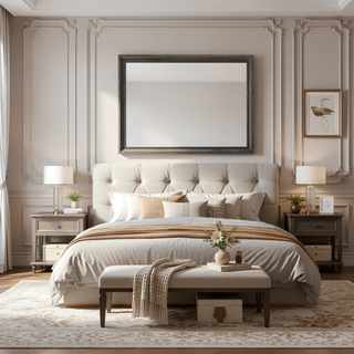 Sunvega Naima Gray Finish Mirror with Simple Clean Design and Smooth Non Beveled Edge