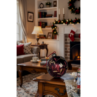 Sunvega Glass Glitter Painted Christmas Ball Ornaments Set of 12 for Holiday Decor