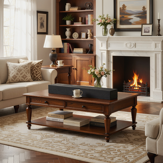 Sunvega Fir Wood Wall Mounted Fireplace Mantel Shelf with Flat Surface for Home Decor