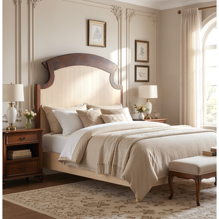 Sunvega Cappuccino Night Stand with Carved Trim and Nickle Hardware