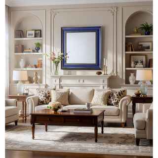 Sunvega Elegant Transitional Mirror In Metallic Black For Compact Areas