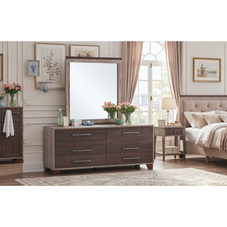 Sunvega Dark Brown Tufted Polyurethane Upholstered King Size Bed Frame