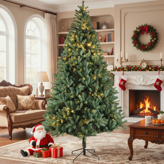 Sunvega 9FT Pre-Lit Artificial Christmas Tree with 500 LED Lights and 2580 Branch Tips