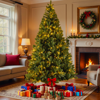 Sunvega 9FT Pre-Lit Artificial Christmas Tree with 500 LED Lights and 2580 Branch Tips