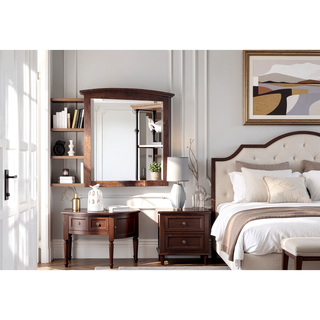 Sunvega Dark Brown Tufted Polyurethane Upholstered King Size Bed Frame