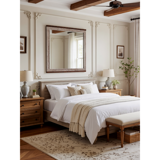 Sunvega Dark Brown Tufted Polyurethane Upholstered King Size Bed Frame