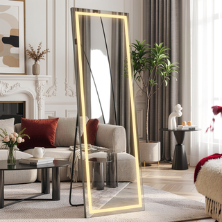 Sunvega 64x21 Inch Full Length Vertical LED Mirror with Bracket and Dimming