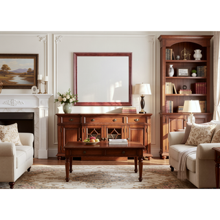 Sunvega Dark Brown Tufted Polyurethane Upholstered King Size Bed Frame