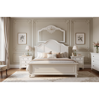 Sunvega Arched Frame Mirror in Soft Cement Tone with High-Quality Glass