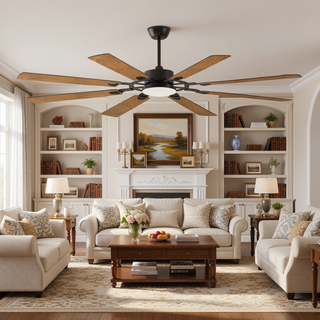 Sunvega 52 Inch Windmill Ceiling Fan with Lights Remote 8 Blades 6-Speed DC Motor