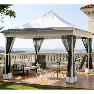 Sunvega Pop Up Gazebo with Adjustable Height Mesh Netting and Carry Bag