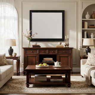 Sunvega Lucille Black Nightstand with Spacious Drawers and Chambered Fronts