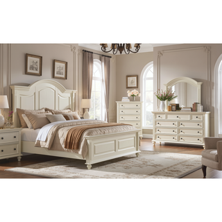 Sunvega Cherry Nightstand with Three Easy Glide Drawers and Velvet Lining